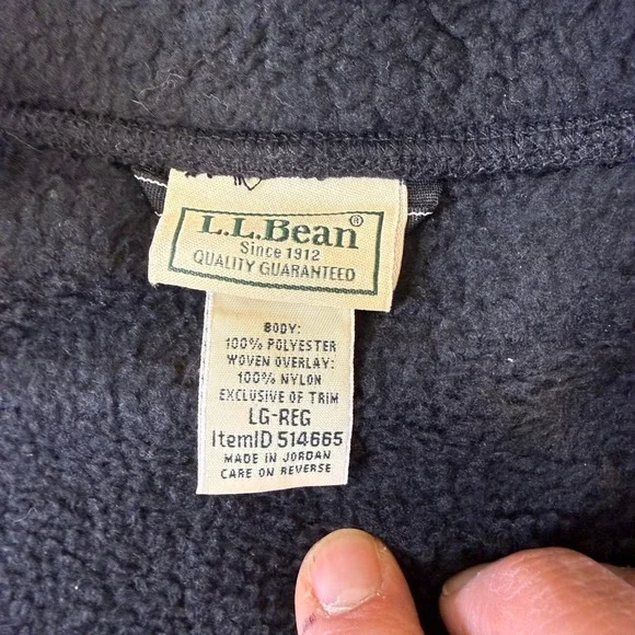 L.L.Bean‎ Gray Fleece Full Zip Jacket women's Polartec LRG. Comfort, sporty warm - Picture 4 of 16